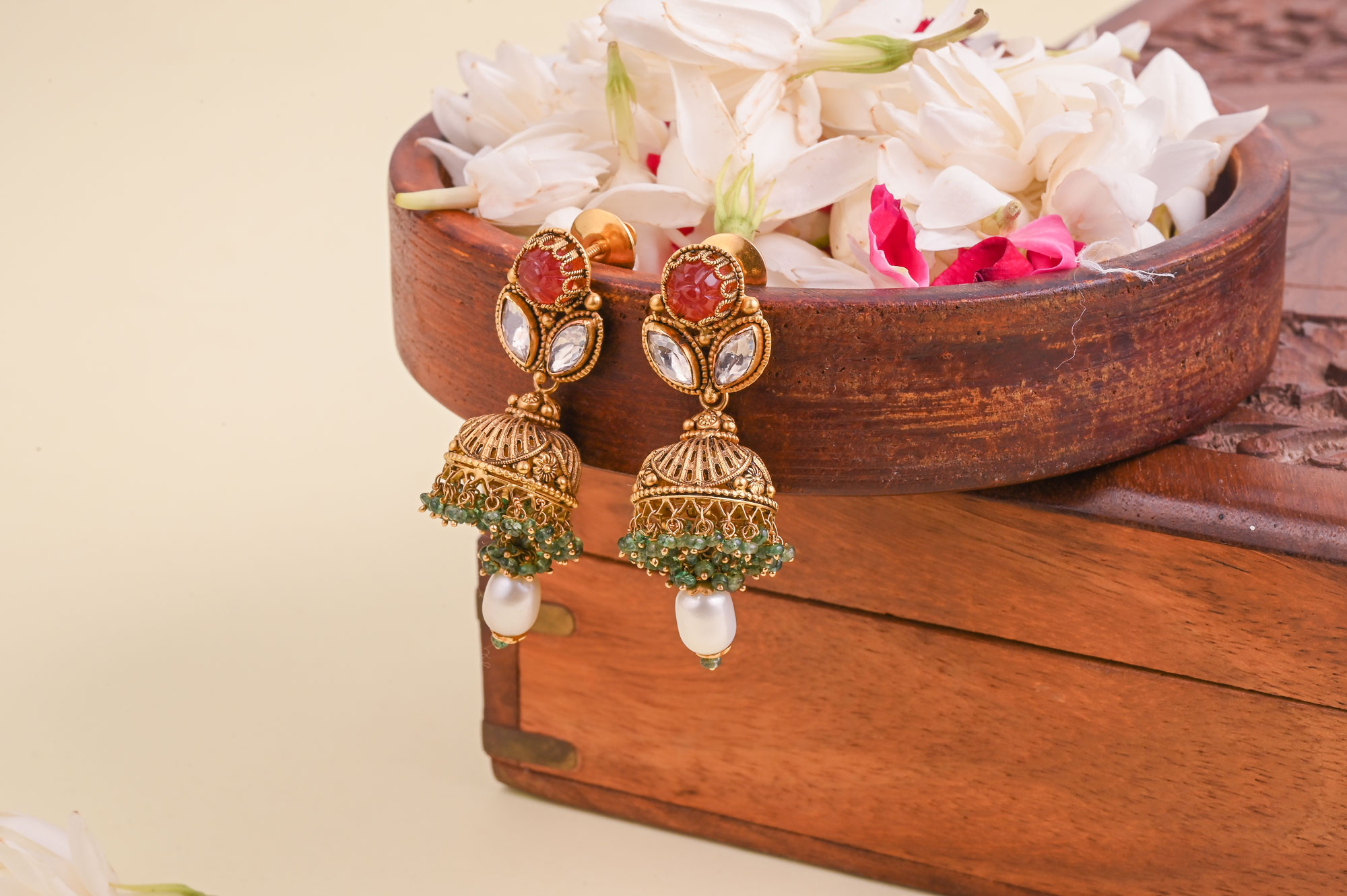 Gold Jhumka Set